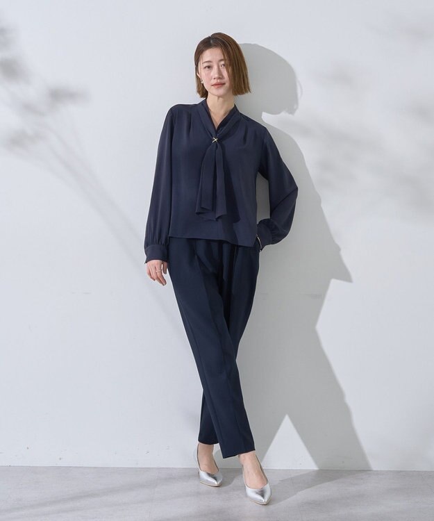 YECCA VECCA ストレッチピンタックパンツ Navy