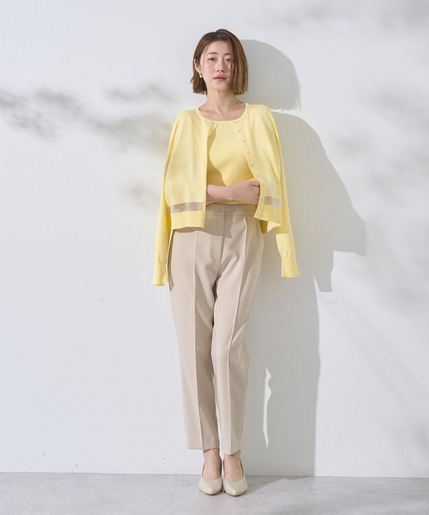 YECCA VECCA ストレッチピンタックパンツ Light Beige