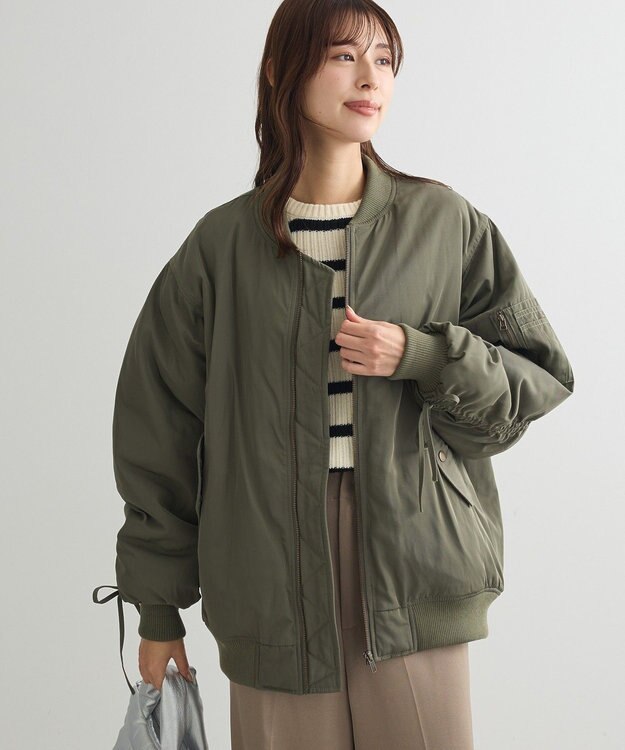 Green Parks ・ｓｗｉｎｇ　ｂｙ　中綿ボリュームスリーブＭＡ－１ Khaki