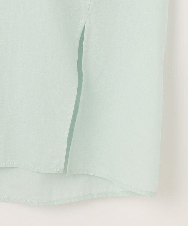 組曲 【洗える】ナチュラルローンスキッパー ブラウス スモーキーグリーン系