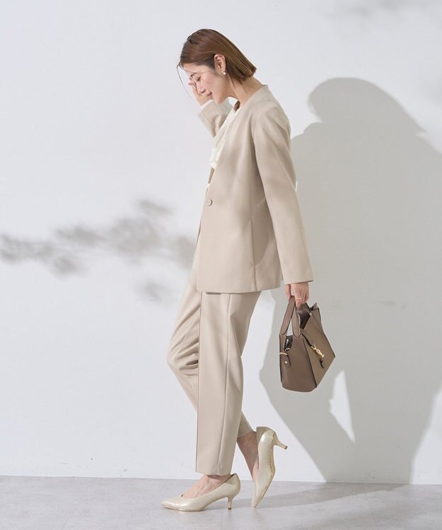 YECCA VECCA ストレッチピンタックパンツ Light Beige