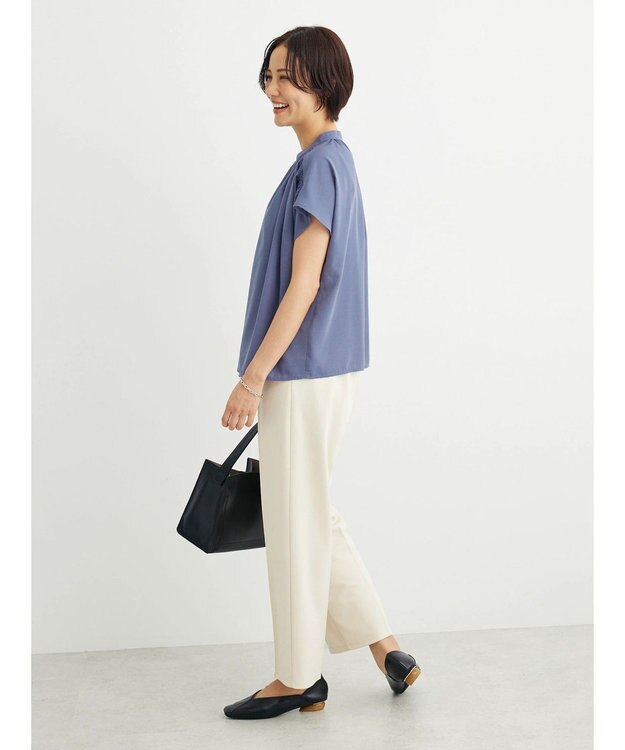 Green Parks ・ＥＬＥＮＣＡＲＥ　ＤＵＥ　イロイロ釦ドルマンブラウス Blue