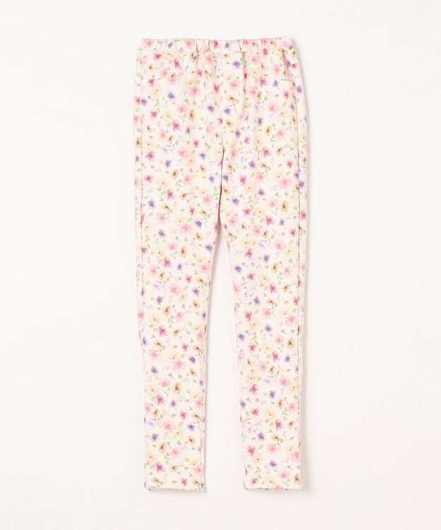 ANY KIDS 7days 裏シャギー 総柄 パンツ アイボリー系花柄