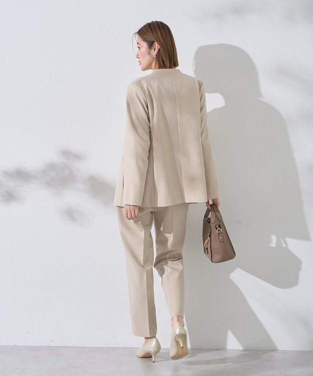 YECCA VECCA ストレッチピンタックパンツ Light Beige