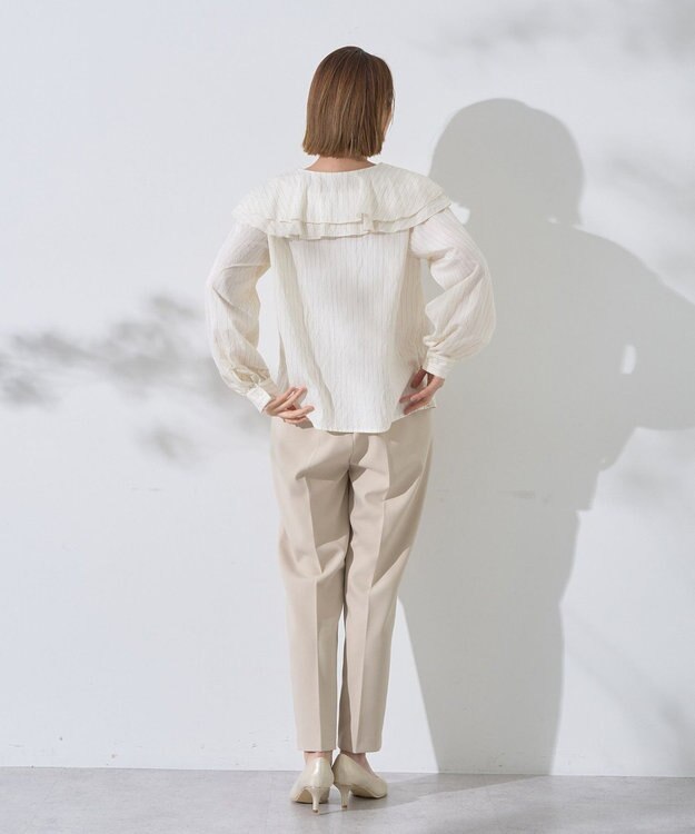 YECCA VECCA ストレッチピンタックパンツ Light Beige