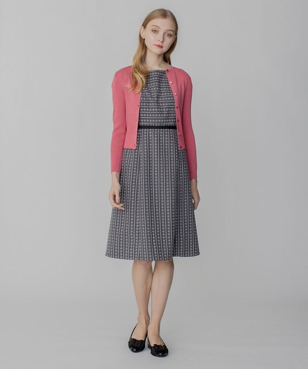 TOCCA 【洗える！】ICON BORDER ドレス ライトグレー系7