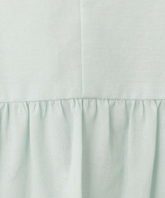 組曲 【洗える】ナチュラルローンスキッパー ブラウス スモーキーグリーン系