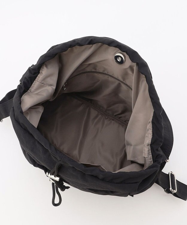 LA BAGAGERIE 【MONICA】クリンクルナイロン　ドロスト2WAYバッグ ブラック