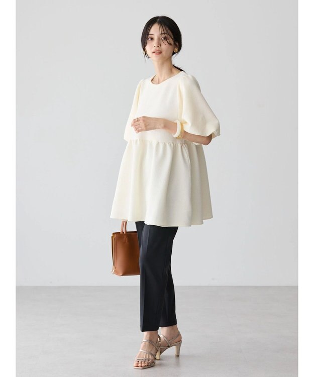 AMERICAN HOLIC ジャガードティアードカットプルオーバー Ivory