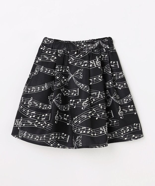 ANY KIDS メロディスカート ブラック×音符