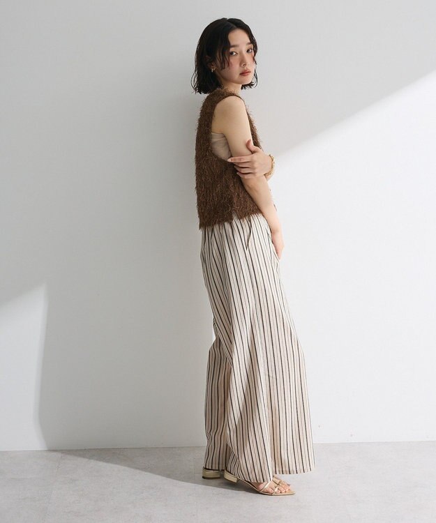 Green Parks フェザーヤーンショートベスト Brown