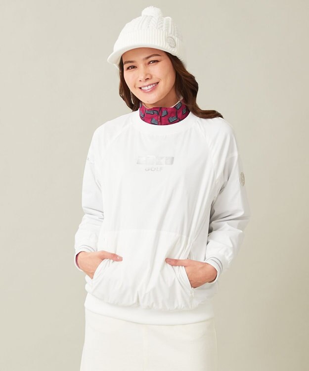 23区GOLF 【WOMEN】つば付きニット キャップ ホワイト系