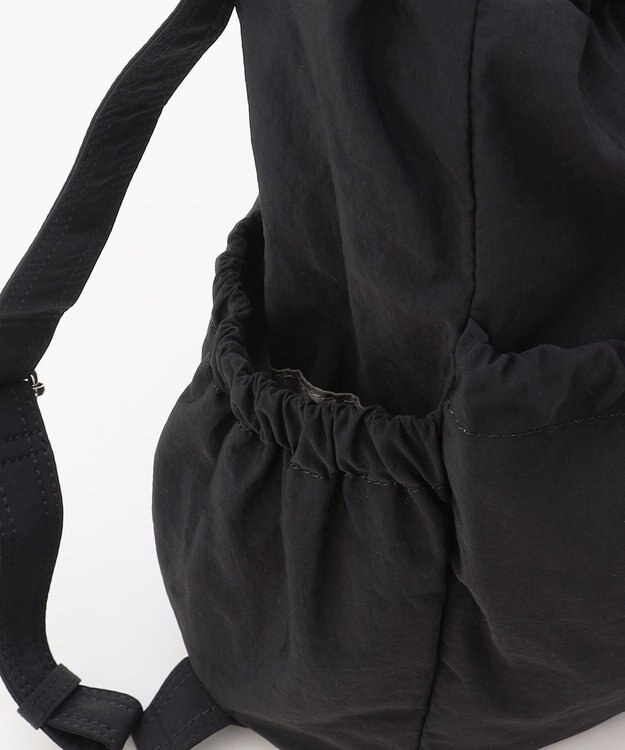 LA BAGAGERIE 【MONICA】クリンクルナイロン　ドロスト2WAYバッグ ブラック