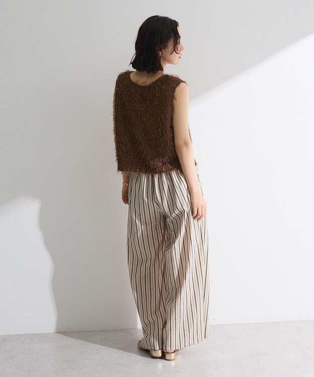 Green Parks フェザーヤーンショートベスト Brown