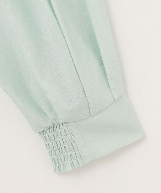 組曲 【洗える】ナチュラルローンスキッパー ブラウス スモーキーグリーン系