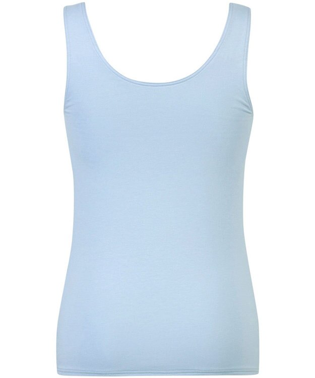 Wing カップ付きタンクトップ ラク きれいなバストシルエット 綿混(身生地部) 【シンクロブラトップ 綿混タイプ】 ブラトップ ET7131 ウイング／ワコール ブルー