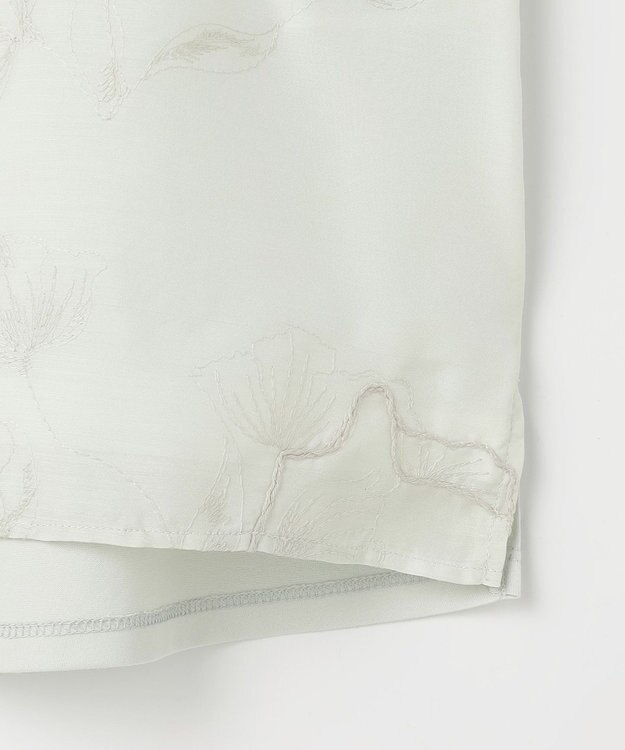 J.PRESS LADIES 【一枚で着映え】シアーエンブロイダリー カットソー ライトミント系