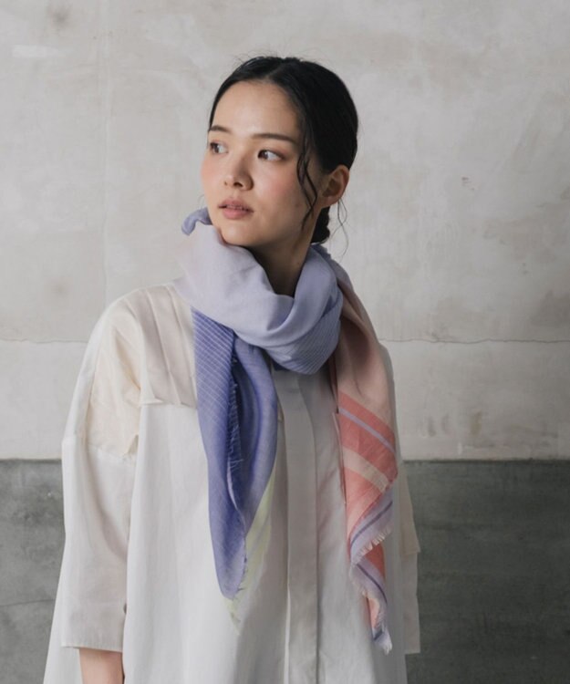 POLS 播州織 極細コットンストール パープル