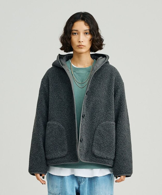 J.PRESS YORK STREET 【WOMEN】ボアアウター グレー系