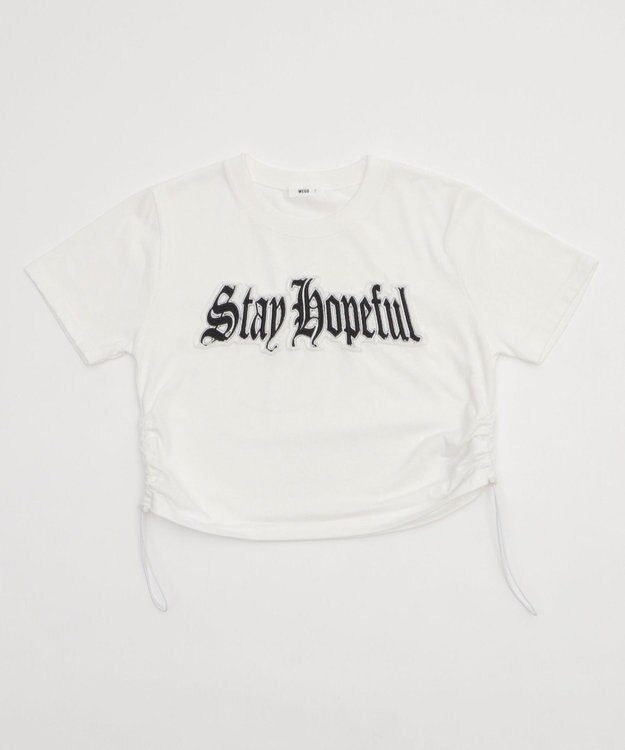 WEGO グラフィックサイドドロストショートT ホワイト