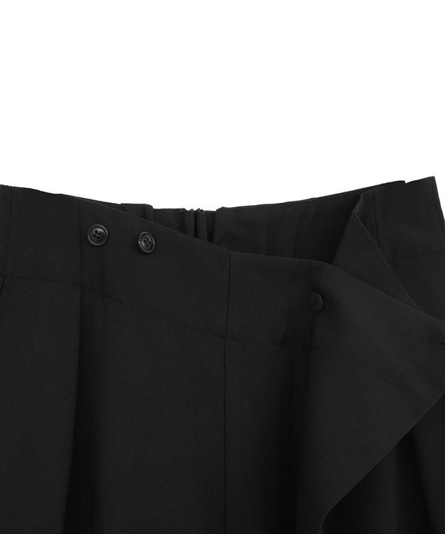 AMERICAN HOLIC タック　ラップワイドパンツ Black