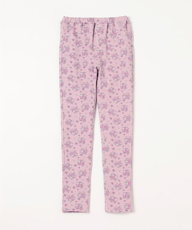 ANY KIDS 7days 裏シャギー 総柄 パンツ ピンク系小花柄