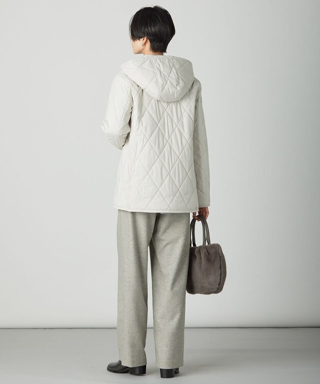 J.PRESS LADIES S 【2way】プレミアムBasic キルティング コート アイボリー系