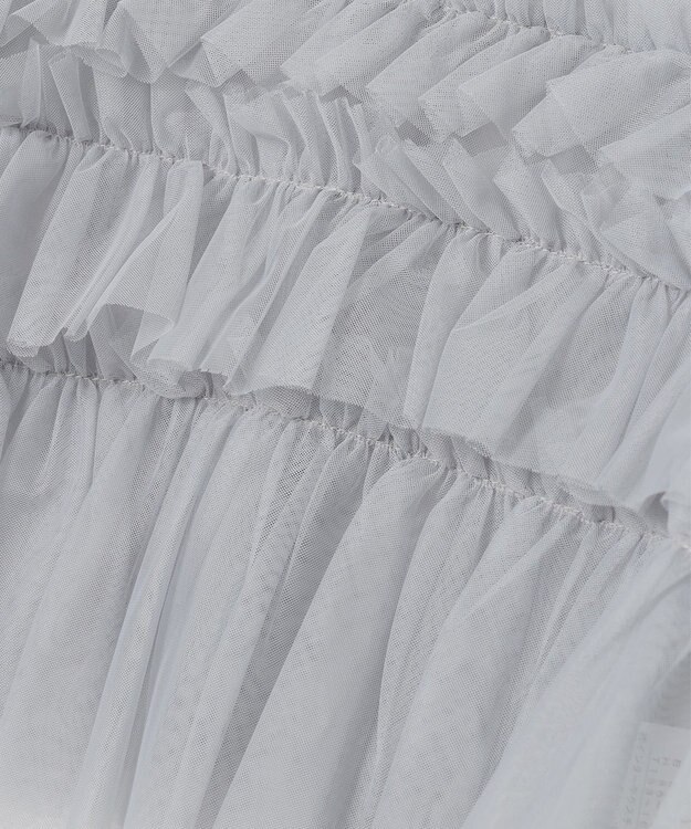 ANY SIS 【Lily Calin】チュールフリルトップス×ドレスセット ブルー×アイスグレー