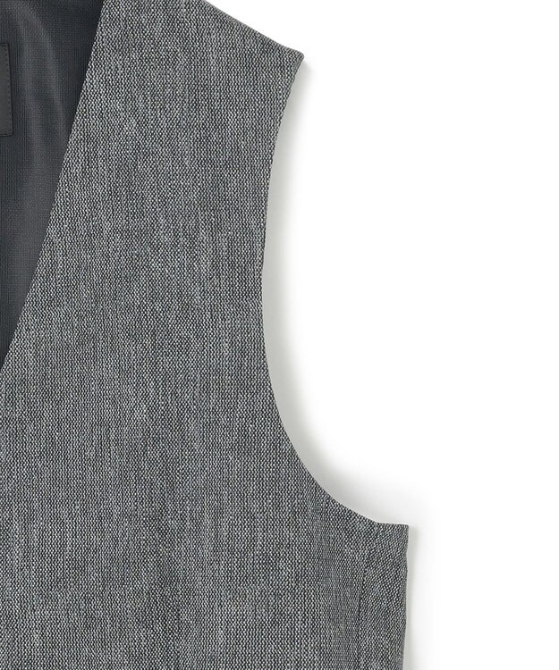 JOSEPH HOMME 新柄【洗える/ストレッチ/シワになりにくい/セットアップ対応可】クールドッツストレッチ ジレ ライトグレー系