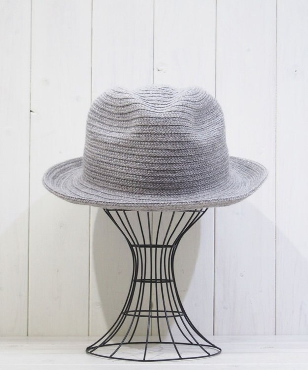 石田製帽 ウールニットブレード　中折れハット グレー