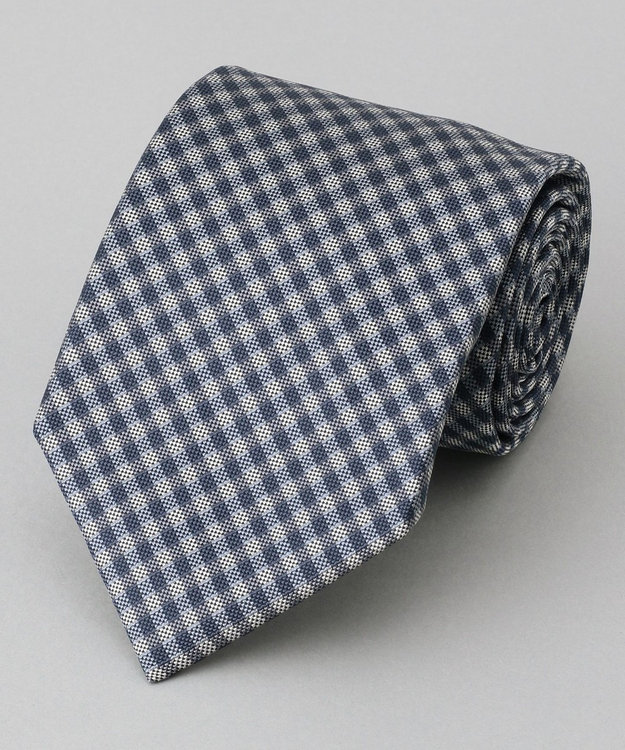 GOTAIRIKU GOTAIRIKU別注【日本製】シルク ネクタイ_チェック ターコイズブルー系8