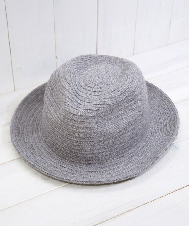 石田製帽 ウールニットブレード　中折れハット グレー