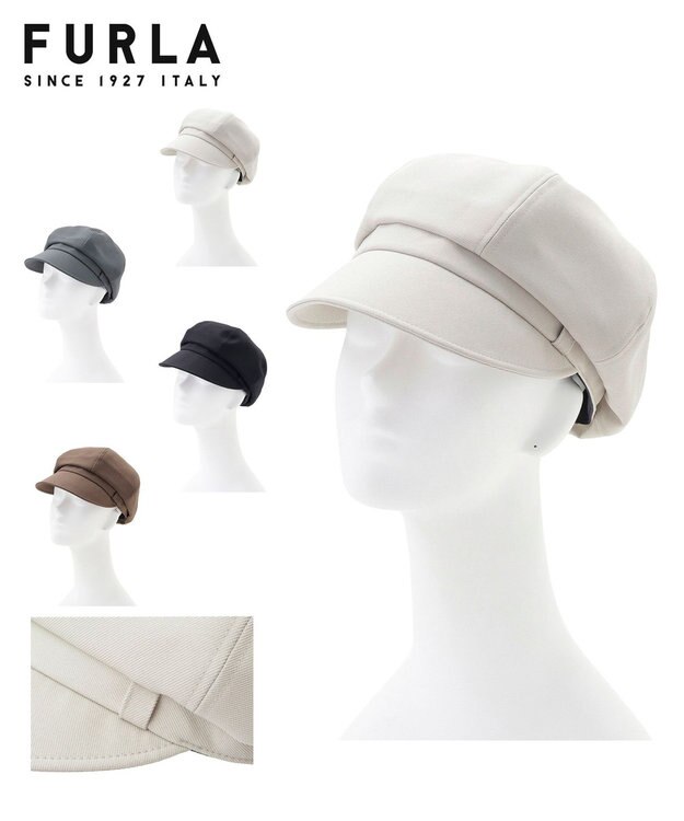MOONBAT FURLA(フルラ)キャスケット UVカット サイズ調整 手洗い可能 日本製 グレー