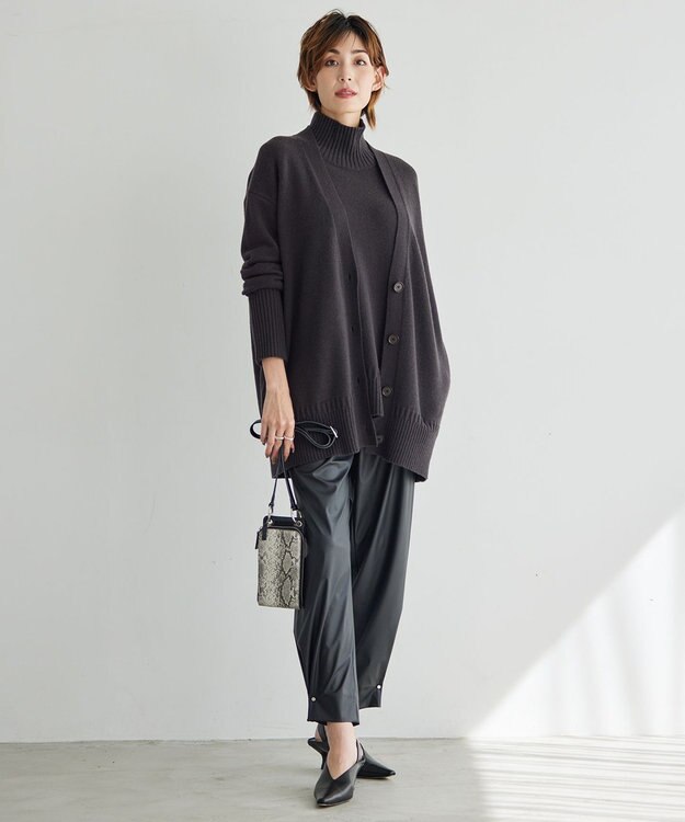 ICB 【新色追加・WEB限定カラーあり】 ソフトカシミヤミックス ハイネックニット バーントブラウン系