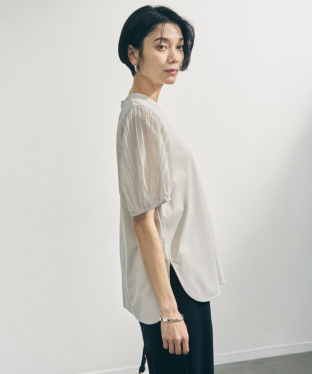 UNFILO BEAUTY FORM-T タックスリーブ Tシャツ グレージュ