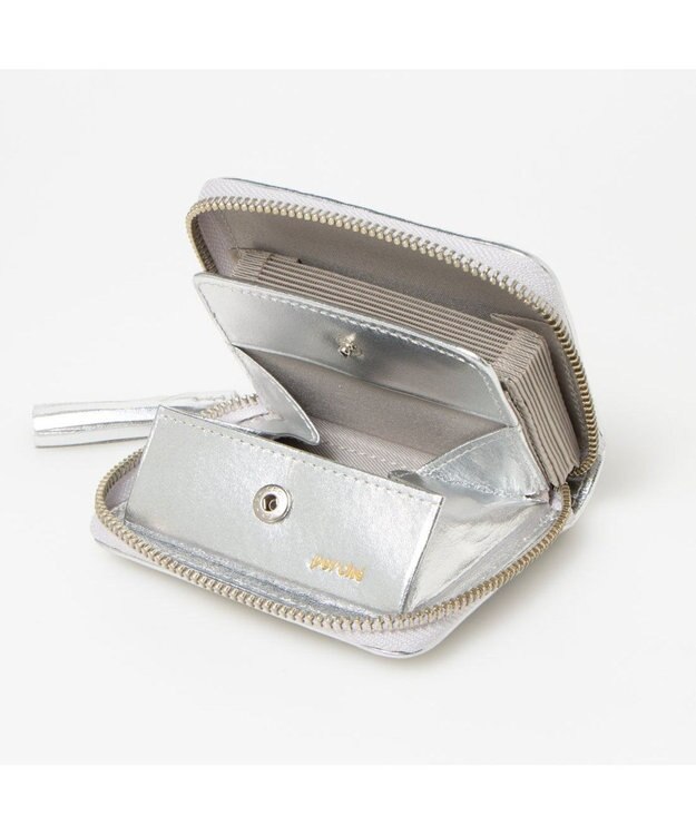 UNBILLION ペルケ perche / ハラコタイプ・ジャバラカードウォレット シルバー