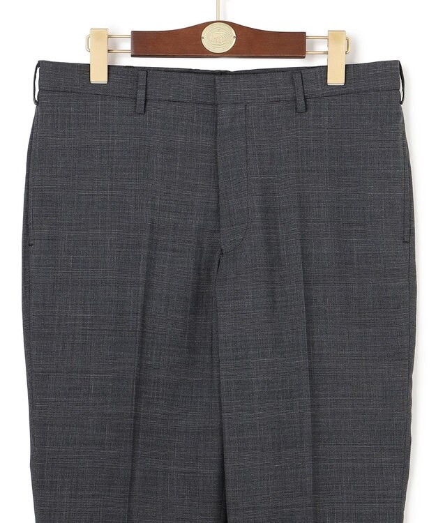 J.PRESS MEN 驚きの軽さ【洗える / 高通気性 / ストレッチ性 / 防シワ】グレナカートチェック スラックス / ノータック グレー系3