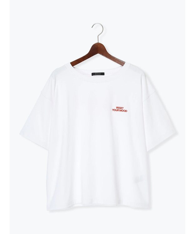 Te chichi 胸刺繍&バックプリントBIGTシャツ オフホワイト