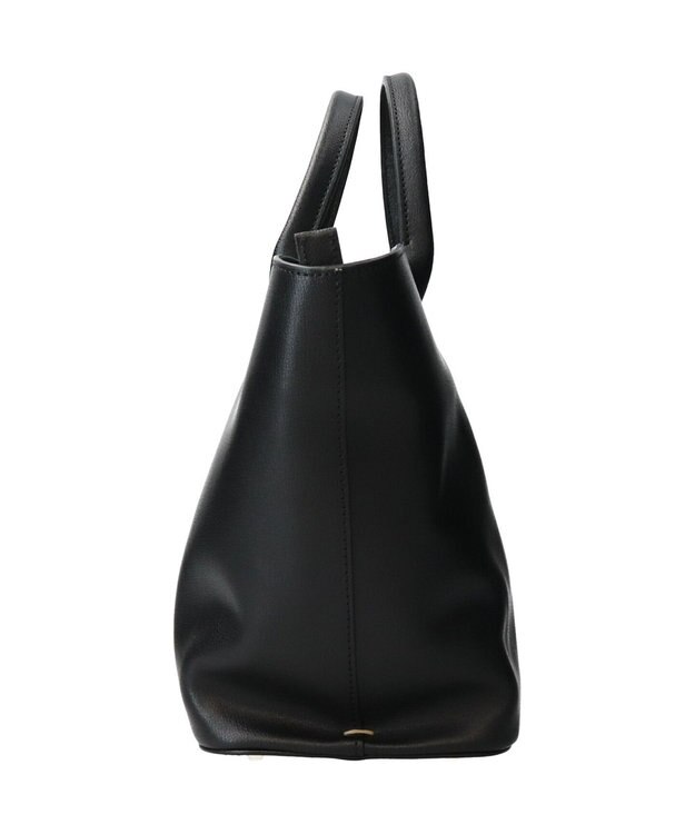 INTER-CHAUSSURES 【CHRISTIAN VILLA】ラージサイズレザーハンドバッグ ブラック