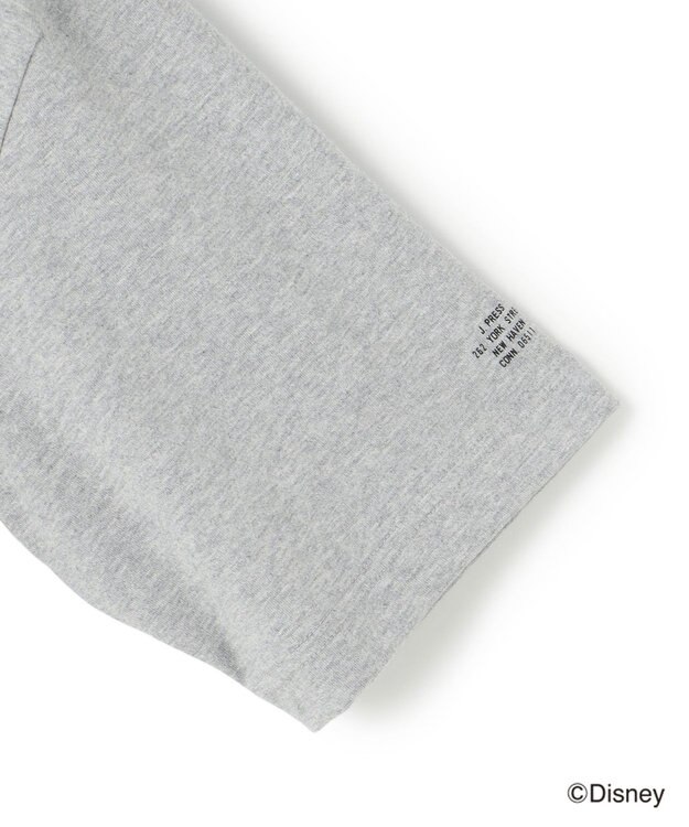 J.PRESS MEN 【DISNEY COLLECTION】【UNISEX】ワンポイント Tシャツ / ミッキ－マウス ライトグレー系