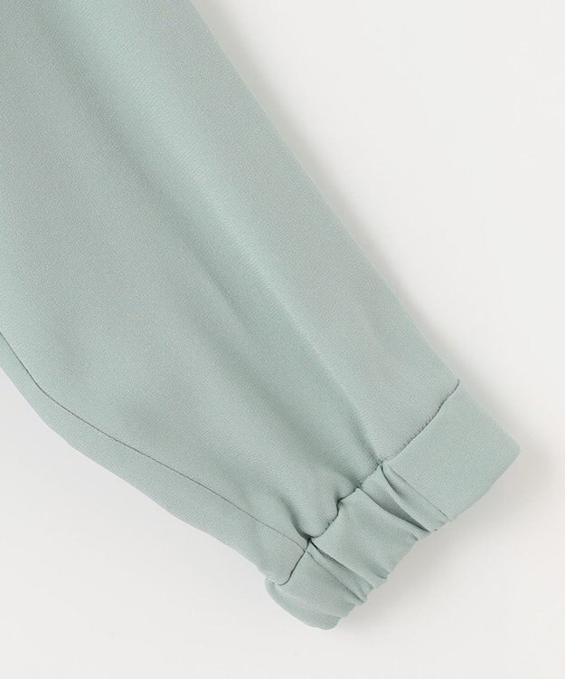 自由区 【セットアップ対応・洗える】トリアセジョーゼット ブルゾン ライトグリーン系