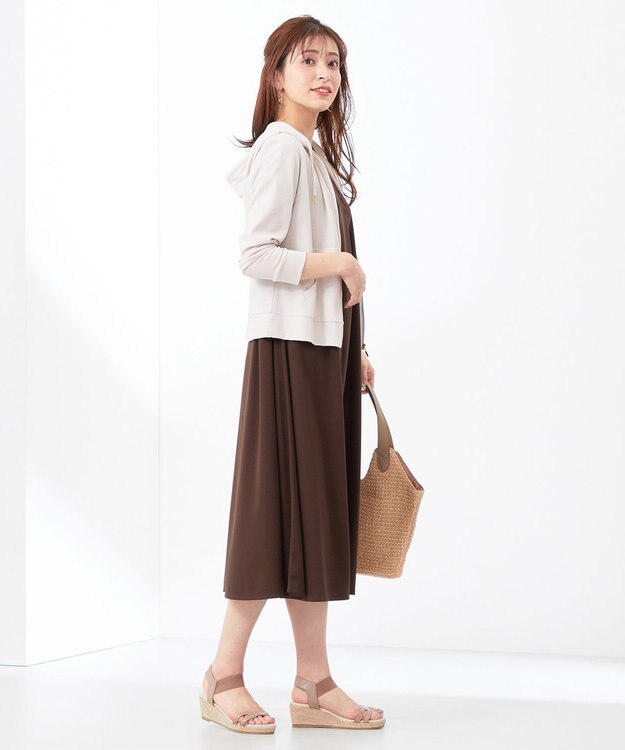 ANY SIS 【UVケア・接触冷感】リップル パーカー アイスグレー