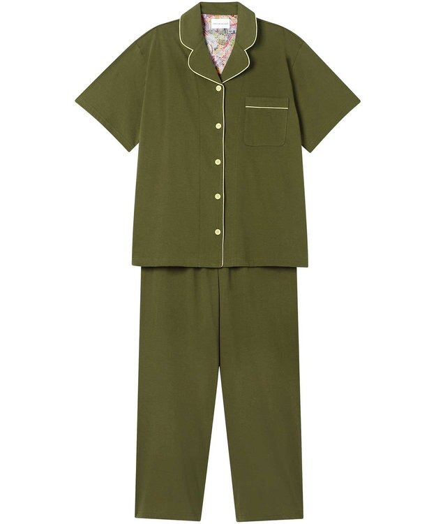 une nana cool 【綿100％】40ハイゲージ天竺半袖パジャマ MADE WITH LIBERTY FABRIC OV