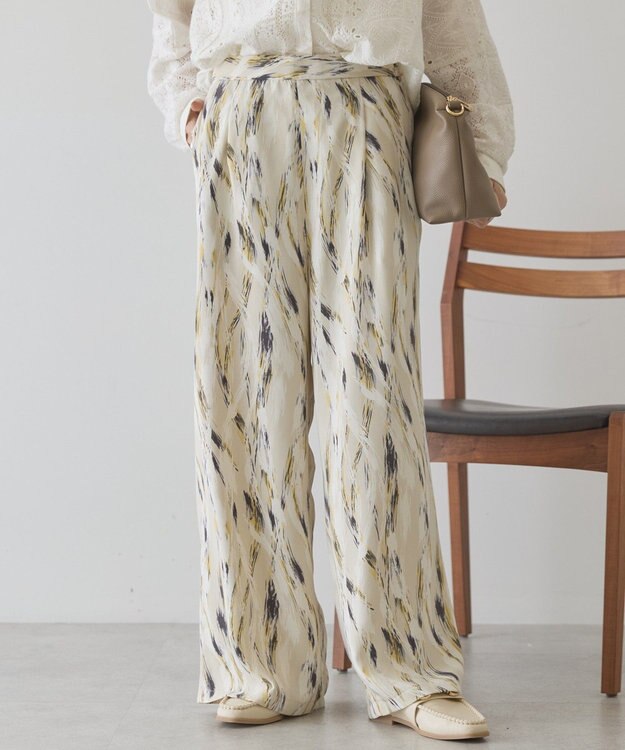 AMERICAN HOLIC 【先行予約】【イージーケア】アソート柄パンツ Ivory