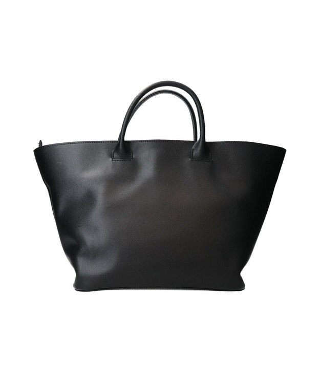 INTER-CHAUSSURES 【CHRISTIAN VILLA】ラージサイズレザーハンドバッグ ブラック