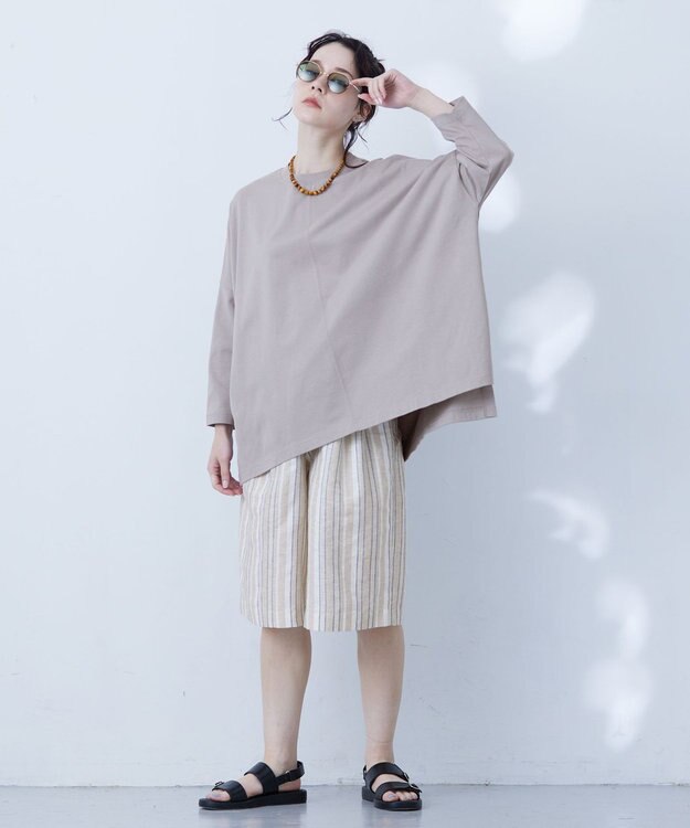 J.PRESS YORK STREET 【WOMEN】ポンチョスリーブ プルオーバー ライトグレー系