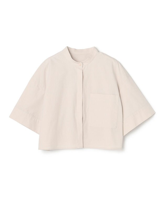 uncrave カラータイプライター ショートシャツ ライトベージュ