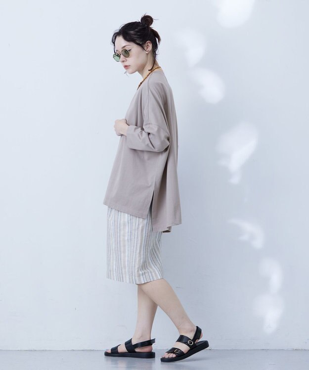 J.PRESS YORK STREET 【WOMEN】ポンチョスリーブ プルオーバー ライトグレー系