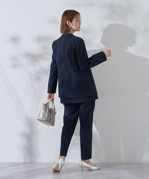 YECCA VECCA ストレッチピンタックパンツ Navy