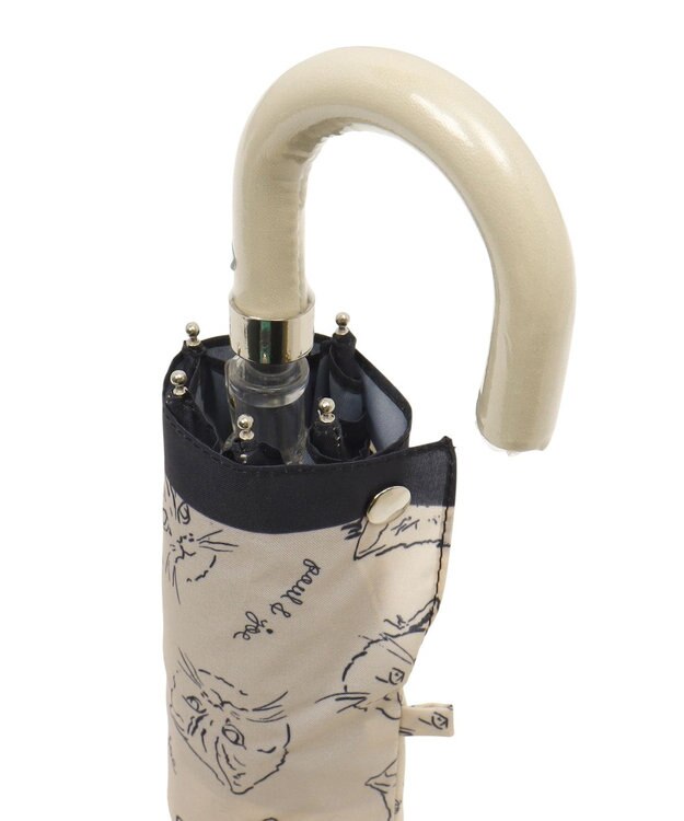 MOONBAT PAUL&JOE ACCESSOIRES(ポール＆ジョー アクセソワ) 折りたたみ傘 ドローイングヌネット＆ジプシー ベージュ